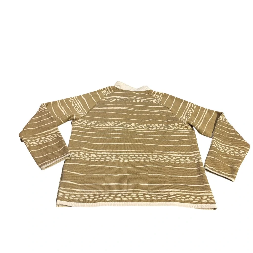 The North‎ Face Gordon Lyons Mens XL 1/4 Zip Fleece Pullover Tan White Striped
